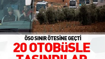ÖSO unsurları, Kilis'ten otobüslerle sınırı geçti