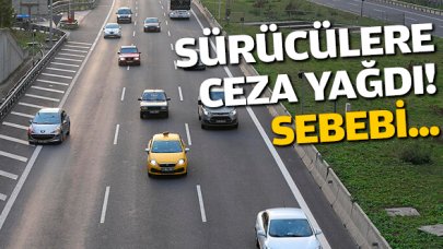 Emniyet şeridine giren sürücülere ceza yağdı