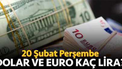 20 Şubat Perşembe dolar ve euro kaç lira? Alış ve satış fiyatları