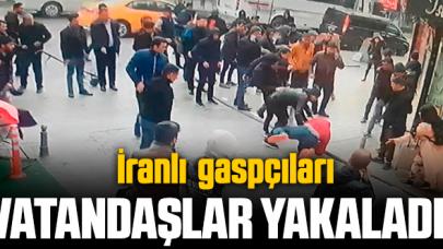Fatih'te İranlı silahlı gaspçıları vatandaşlar yakaladı