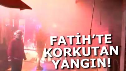 Fatih'te korkutan yangın