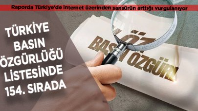 Dünya Basın Endeksi sıralamasında Türkiye 154. sırada
