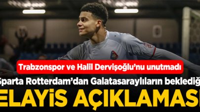 Galatasaray'ın istediği Elayis Tavşan için Sparta Rotterdam'dan açıklama... Trabzonspor'u unutmadı!