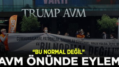 Trump AVM önünde eylem: Bu normal değil!