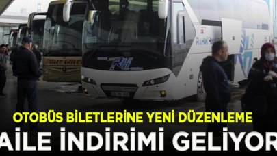 Otobüs biletlerine 'aile indirimi' geliyor!
