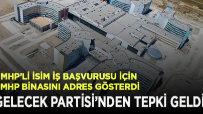 MHP'li ilçe başkanı Güzide Çıpan, hastane personeli alımı için MHP binasını adres gösterdi
