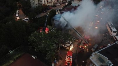 Ataşehir'de korkutan yangın
