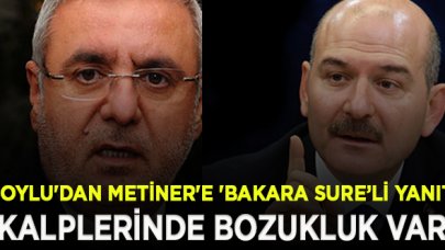 Soylu'dan, Ak Partili Metiner'e yanıt