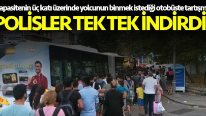 Kapasitesinin üç katı fazla yolcu alan otobüs durduruldu!