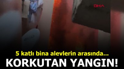Eyüpsultan'daki 5 katlı binada yangın!