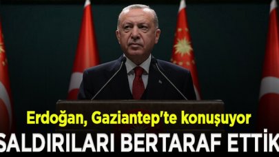 Cumhurbaşkanı Erdoğan, Gaziantep'te toplu açılış töreninde konuşuyor