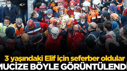 Enkazdan kurtarılan Elif Perinçek'in mucize anları!