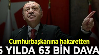Cumhurbaşkanı Erdoğan'a hakaretten 5 yılda 63 bin dava