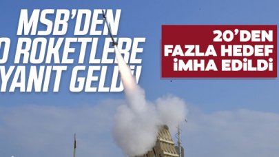 MSB Kilis'e düşen roketlere cevap verdi: 20'den fazla yer imha edildi