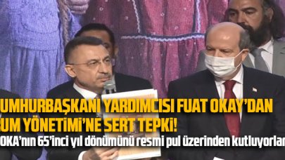 Cumhurbaşkanı Yardımcısı Fuat Oktay: 'Rum Yönetimi terör örgütü EOKA’nın 65’inci yıl dönümünü resmi pul üzerinden kutluyor'
