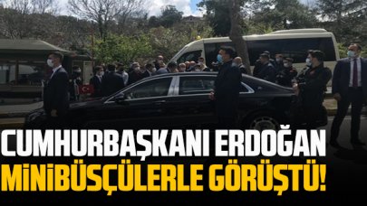 Cumhurbaşkanı Erdoğan minibüsçülerle görüştü: ‘Arabaları satacak duruma geldik, çare arıyoruz’