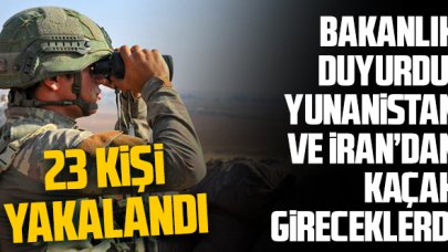 Türkiye'ye kaçak yollardan girmek isteyen 23 kişi yakalandı