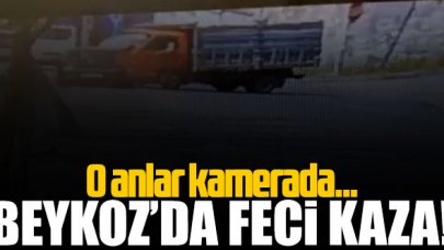 Beykoz'da feci kaza! O anlar kamerada...