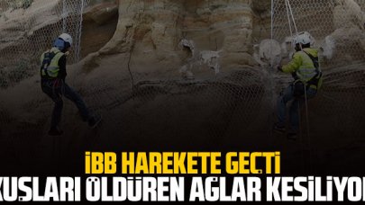 Kuşları öldüren ağlar kesiliyor