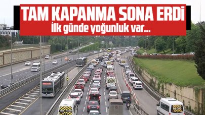 17 günlük tam kapanmanın ardından İstanbul'da trafik yoğunluğu