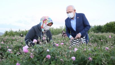 Kılıçdaroğlu gün doğumunda gül topladı
