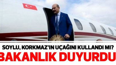 İçişleri Bakanlığı açıkladı: Süleyman Soylu Sezgin Baran Korkmaz'ın uçağını kullandı mı?