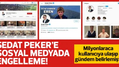 Sedat Peker'in sosyal medya hesaplarına erişim engeli