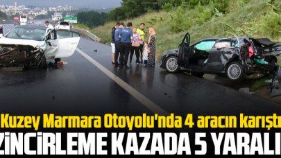 Çekmeköy'de 4 araç zincirleme kazaya karıştı: 5 yaralı