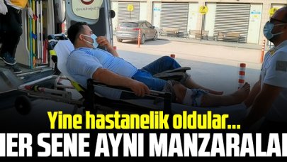 Acemi kasaplar soluğu hastanede aldı!