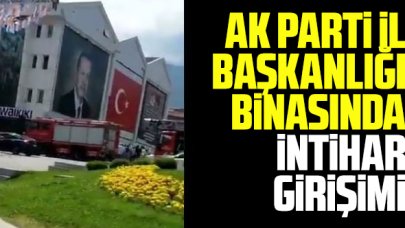 AK Parti İl Başkanlığı binasında intihar girişimi!