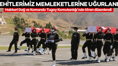 Şehit teğmen ve uzman çavuş memleketlerine uğurlandı