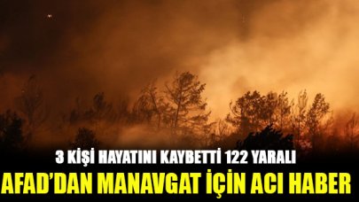AFAD'dan Manavgat için acı haber: 3 vatandaşımız hayatını kaybetmiş 122 yaralı