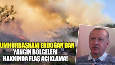 Cumhurbaşkanı Recep Tayyip Erdoğan'dan orman yangınlarından etkilenen bölgeler için açıklama