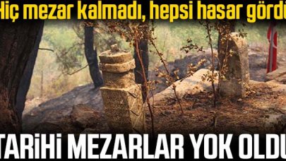 Gündoğmuş Senir Mahallesi'nde tarihi mezarlar hasar gördü