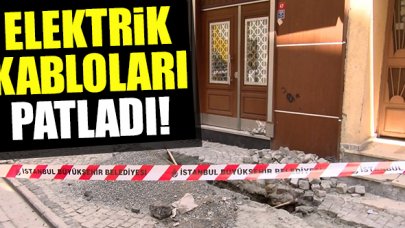 Zeytinburnu'nda elektrik kabloları patladı!