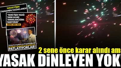 Büyükçekmece'de yasak dinleyen yok! Havai fişekler patlatılmaya devam ediyor
