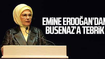 Emine Erdoğan'dan Busenaz Sürmeneli'ye tebrik