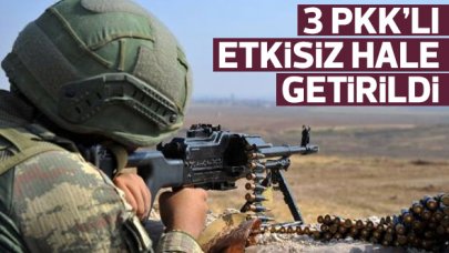 Şırnak'ta 3 PKK'lı terörist etkisiz hale getirildi