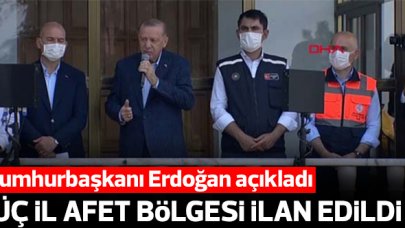Recep Tayyip Erdoğan: Kastamonu, Bartın ve Sinop afet bölgesi ilan edildi
