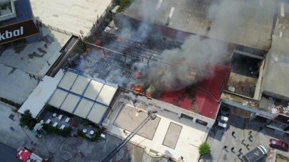 Kartal'da restoran alev alev yandı