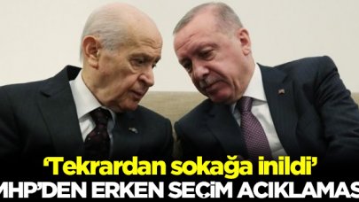 MHP'den erken seçim açıklaması