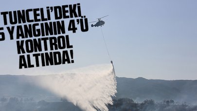 Tunceli'deki 5 yangının 4'ü kontrol altına alındı