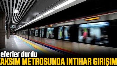 Taksim metrosunda intihar girişimi