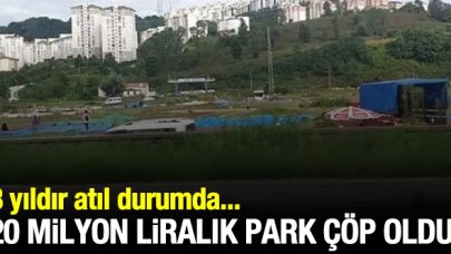 20 milyona liraya mal olan botanik park çöp oldu!