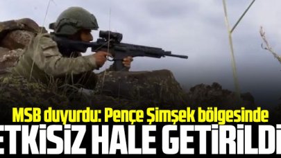 MSB: Pençe Şimşek bölgesinde 2 terörist etkisiz hale getirildi