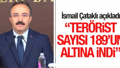 İsmail Çataklı: Yurt içindeki terörist sayısı 189'un altına indi
