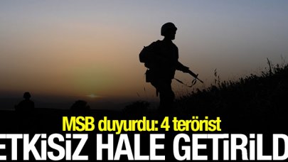 Hakurk bölgesinde 4 terörist etkisiz hale getirildi