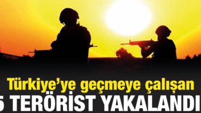 MSB: Türkiye'ye geçmeye çalışan 3 DEAŞ ve 2 PKK mensubu yakalandı