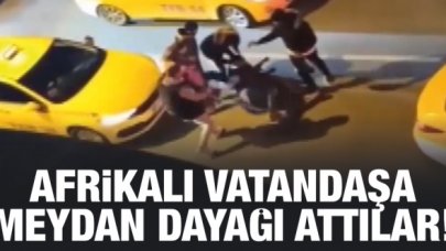 Esenyurt'ta taksicilerden Afrikalı kişiye meydan dayağı