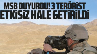 Barış Pınarı Bölgesi'nde 3 terörist etkisiz hale getirildi